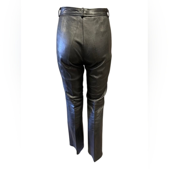 Via Luca 100% Leather Pants High Rise Black Size 9 EUC - Picture 3 of 8